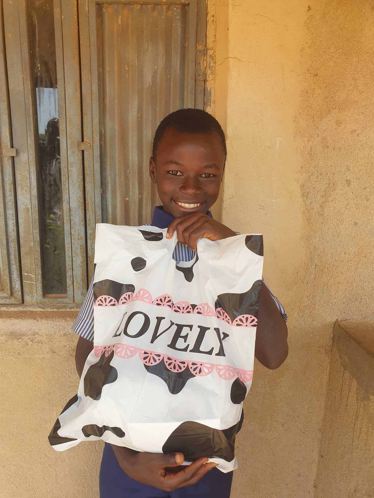 Nigeria child with gift bag